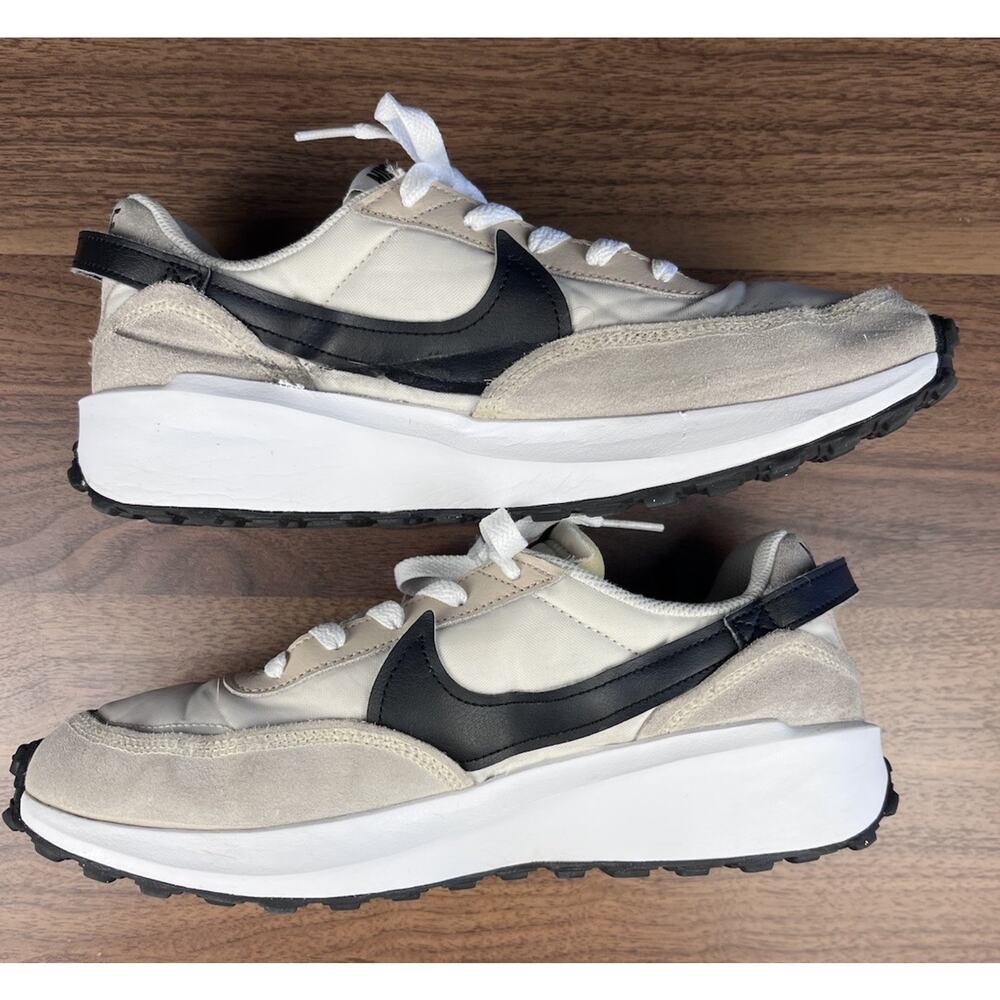 Nike Waffle Debut Women’s Size 6 Beige Black Retro Sneakers DH9523-201 Shoes - Picture 3 of 8